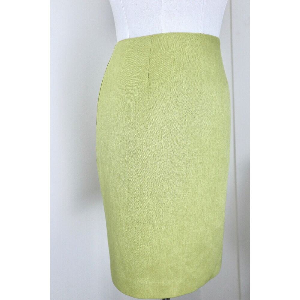 Vintage 1970s Maren Size 10 Mod Go-Go Girl Mini Skirt Chartreuse Green - Picture 5 of 12